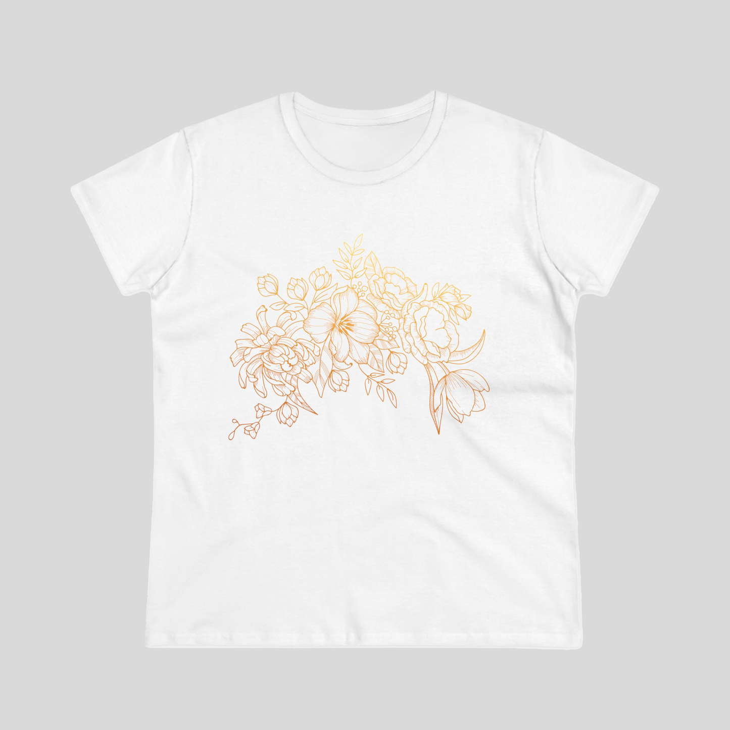 Gold flower tee
