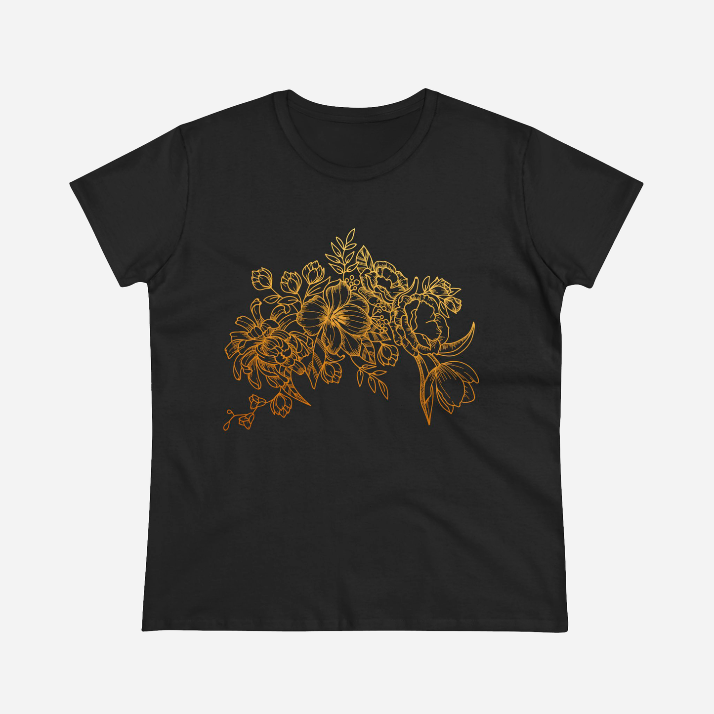 Gold flower tee