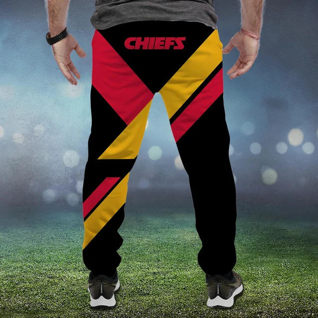 HOT DEAL - NEW CUSTOMIZED NFL01 KCC KANSAS CITY CHIEFS SWEATPANTS