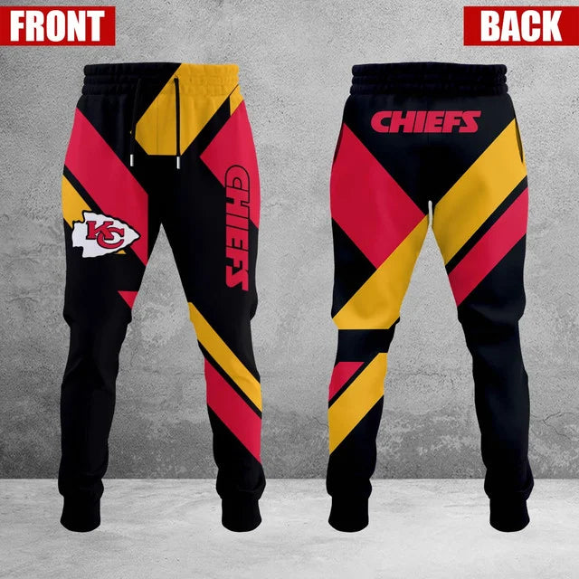 HOT DEAL - NEW CUSTOMIZED NFL01 KCC KANSAS CITY CHIEFS SWEATPANTS