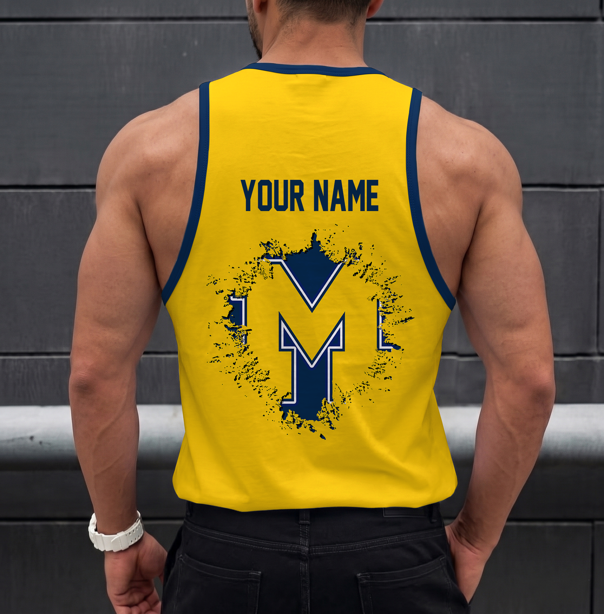 VIRAL EDITION - NEW CUSTOMIZED NCAA CWS01 MIW MICHIGAN WOLVERINES UNISEX TANK TOP
