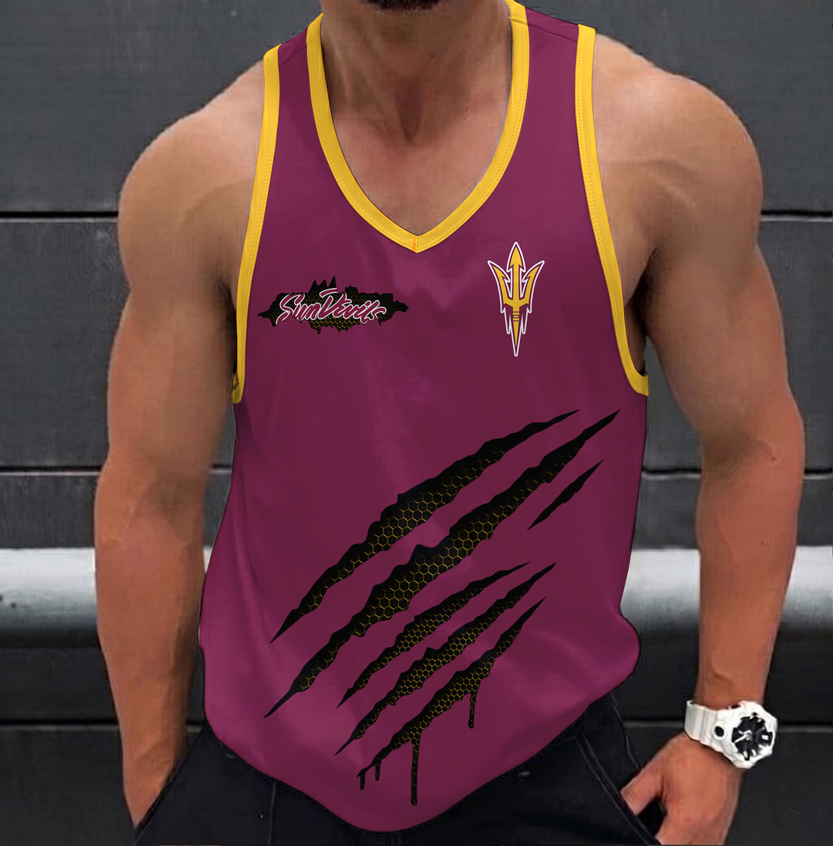 VIRAL EDITION - NEW CUSTOMIZED NCAA CWS02 ASS ARIZONA STATE SUN DEVILS UNISEX TANK TOP