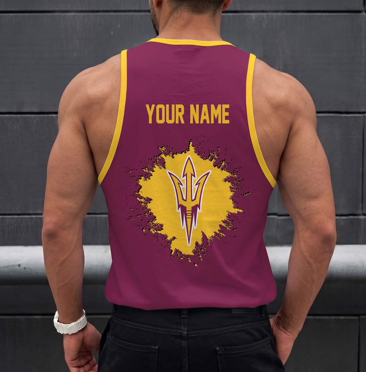 VIRAL EDITION - NEW CUSTOMIZED NCAA CWS02 ASS ARIZONA STATE SUN DEVILS UNISEX TANK TOP