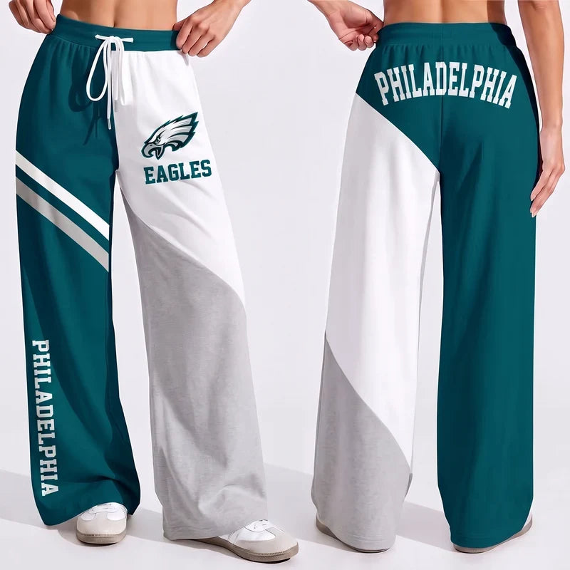 VIRAL EDITION - NEW CUSTOMIZED NFL02 PPE PHILADELPHIA EAGLES WOMEN'S WIDE LEG PANTS