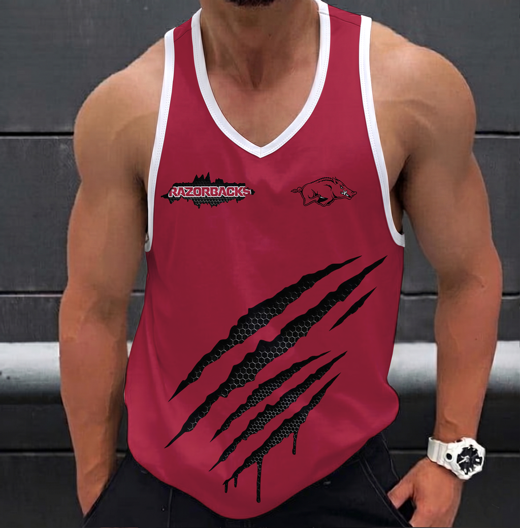VIRAL EDITION - NEW CUSTOMIZED NCAA CWS03 AKR ARKANSAS RAZORBACKS UNISEX TANK TOP