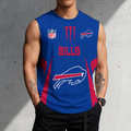 SPECIAL EDITION - NEW CUSTOMIZED NFL03 BFB BUFFALO BILLS MEN'S GYM SHIRT