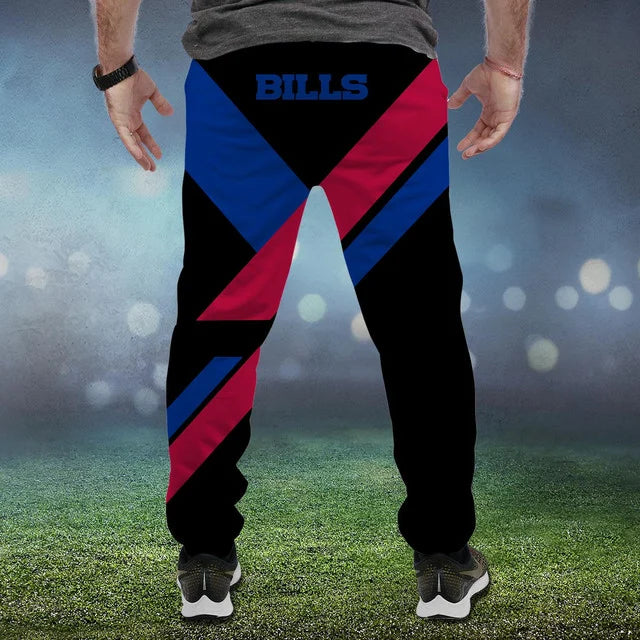 HOT DEAL - NEW CUSTOMIZED NFL03 BFB BUFFALO BILLS SWEATPANTS