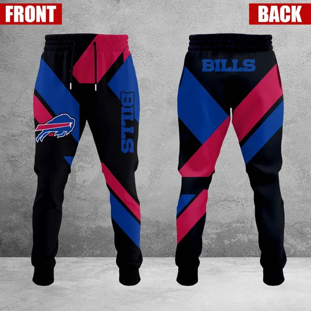 HOT DEAL - NEW CUSTOMIZED NFL03 BFB BUFFALO BILLS SWEATPANTS