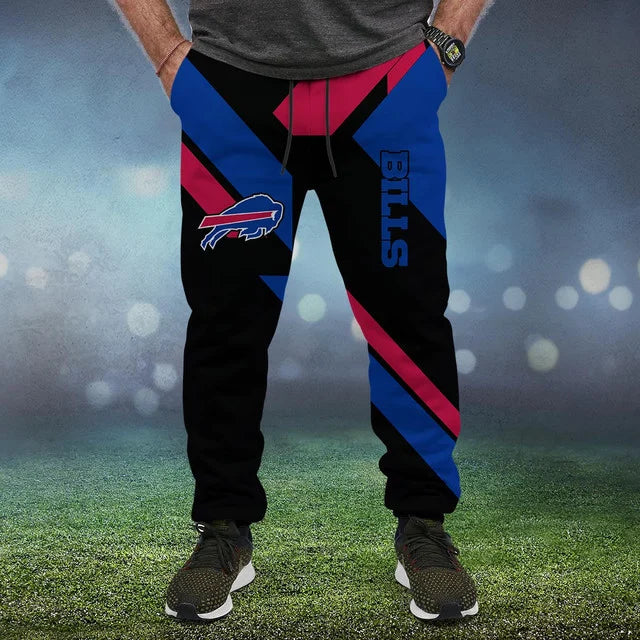 HOT DEAL - NEW CUSTOMIZED NFL03 BFB BUFFALO BILLS SWEATPANTS