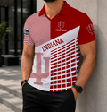 EXCLUSIVE  EDITION - NEW CUSTOMIZED NCAA MAM03 IDH INDIANA HOOSIERS POLO SHIRT