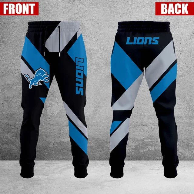 HOT DEAL - NEW CUSTOMIZED NFL04 DTL DETROIT LIONS SWEATPANTS