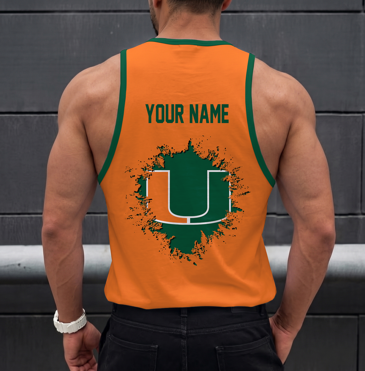 VIRAL EDITION - NEW CUSTOMIZED NCAA CWS04 MIH MIAMI HURRICANES UNISEX TANK TOP