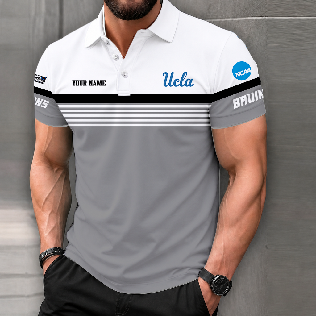 SPECIAL EDITION - NEW CUSTOMIZED NCAA MAM04 UCB UCLA BRUINS POLO SHIRT
