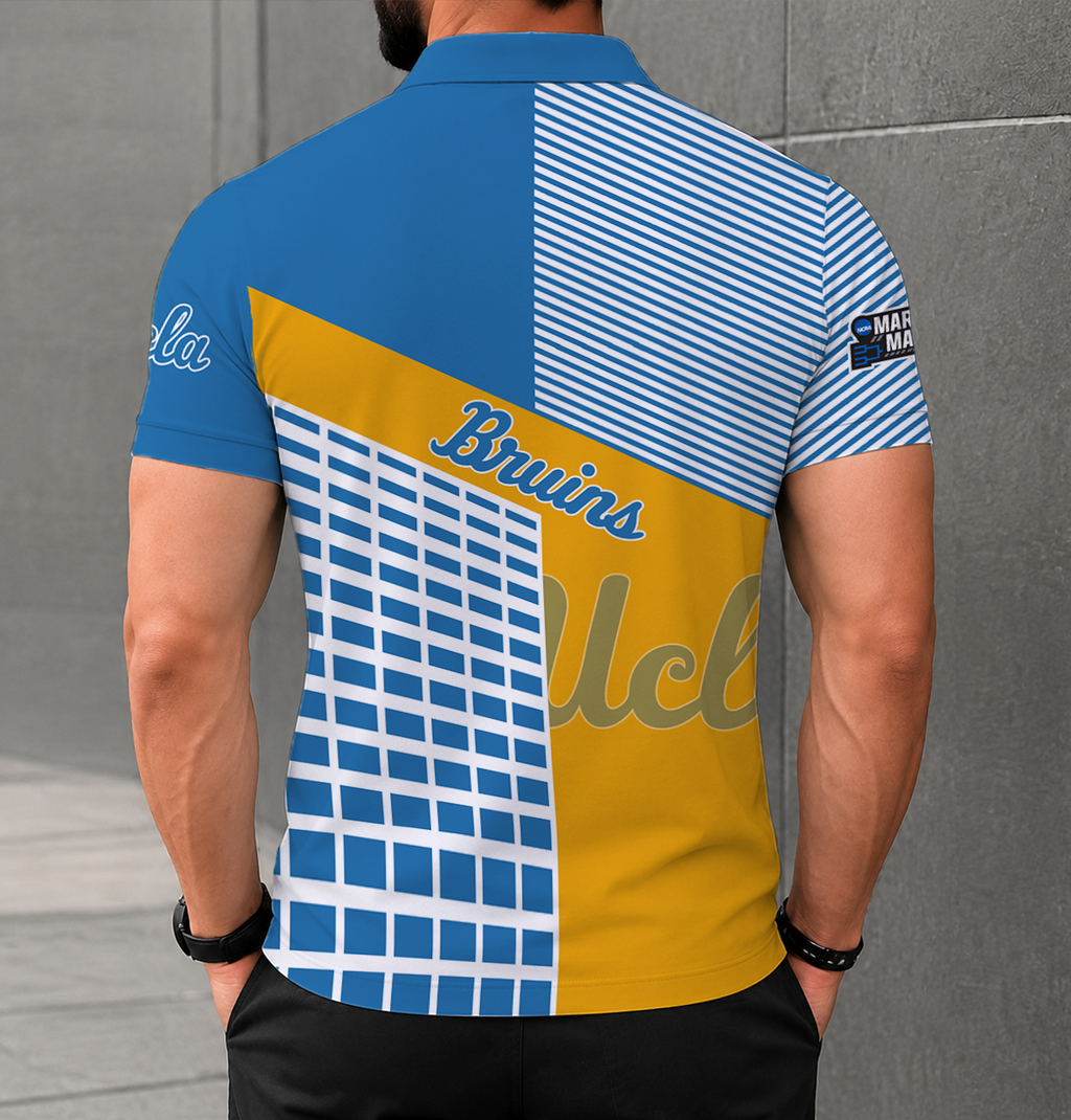 EXCLUSIVE  EDITION - NEW CUSTOMIZED NCAA MAM04 UCB UCLA BRUINS POLO SHIRT