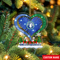FLASH SALE - NEW CUSTOMIZED NBA05 MTW MINNESOTA TIMBERWOLVES CHRISTMAS ACRYLIC ORNAMENT