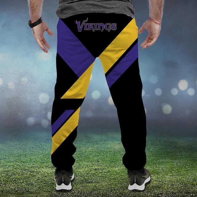 HOT DEAL - NEW CUSTOMIZED NFL05 MVK MINNESOTA VIKINGS SWEATPANTS