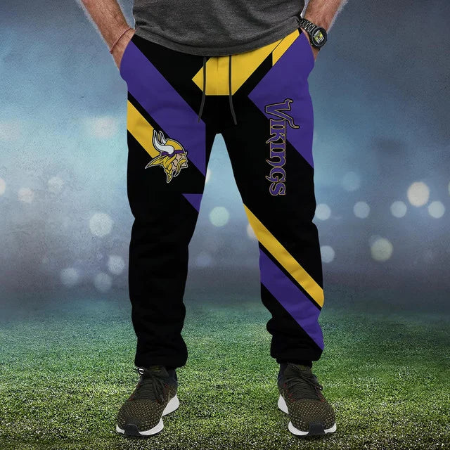 HOT DEAL - NEW CUSTOMIZED NFL05 MVK MINNESOTA VIKINGS SWEATPANTS