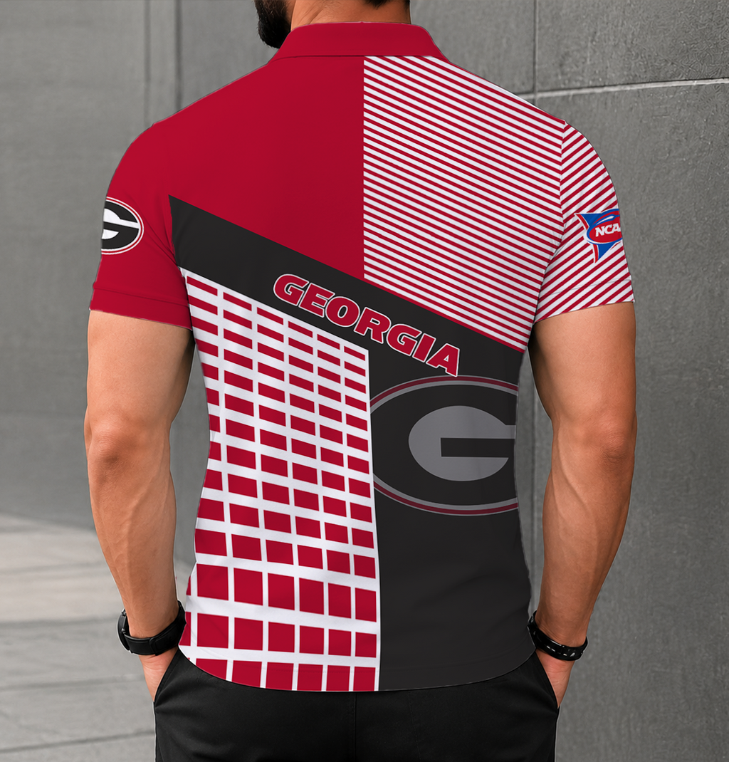 ELITE EDITION - NEW CUSTOMIZED NCAA FBS06 GEB GEORGIA BULLDOGS POLO SHIRT
