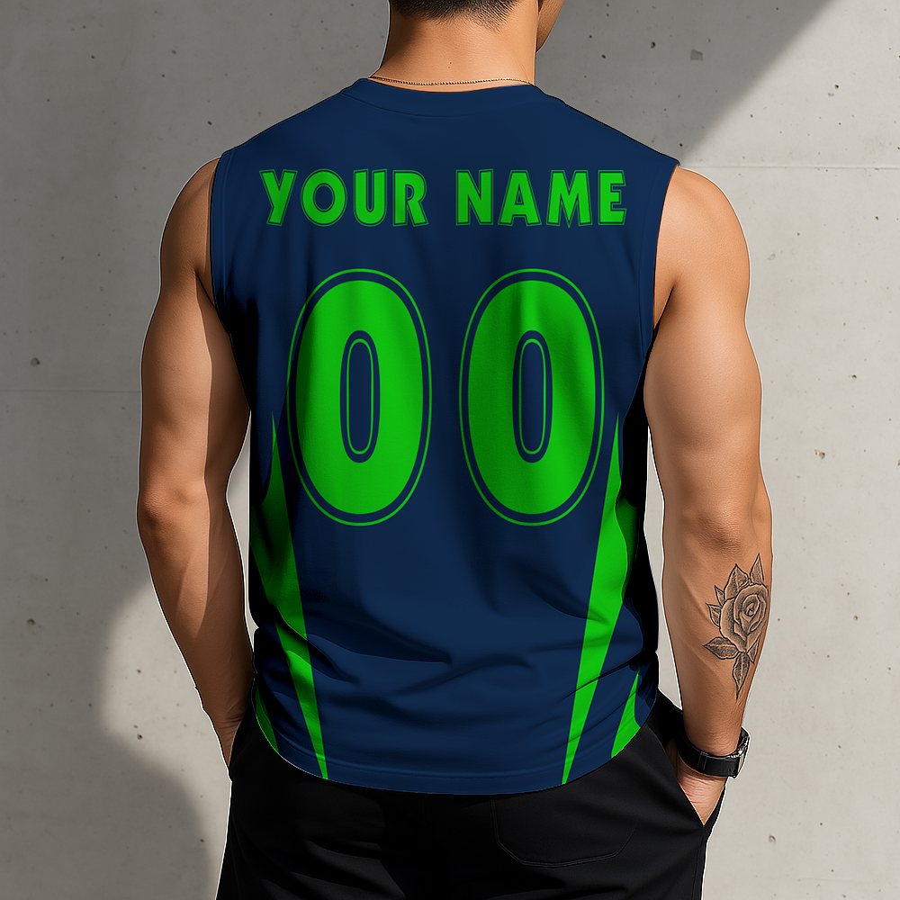 SPECIAL EDITION - NEW CUSTOMIZED NFL06 SSH SEATTLE SEAHAWKS MEN'S GYM SHIRT