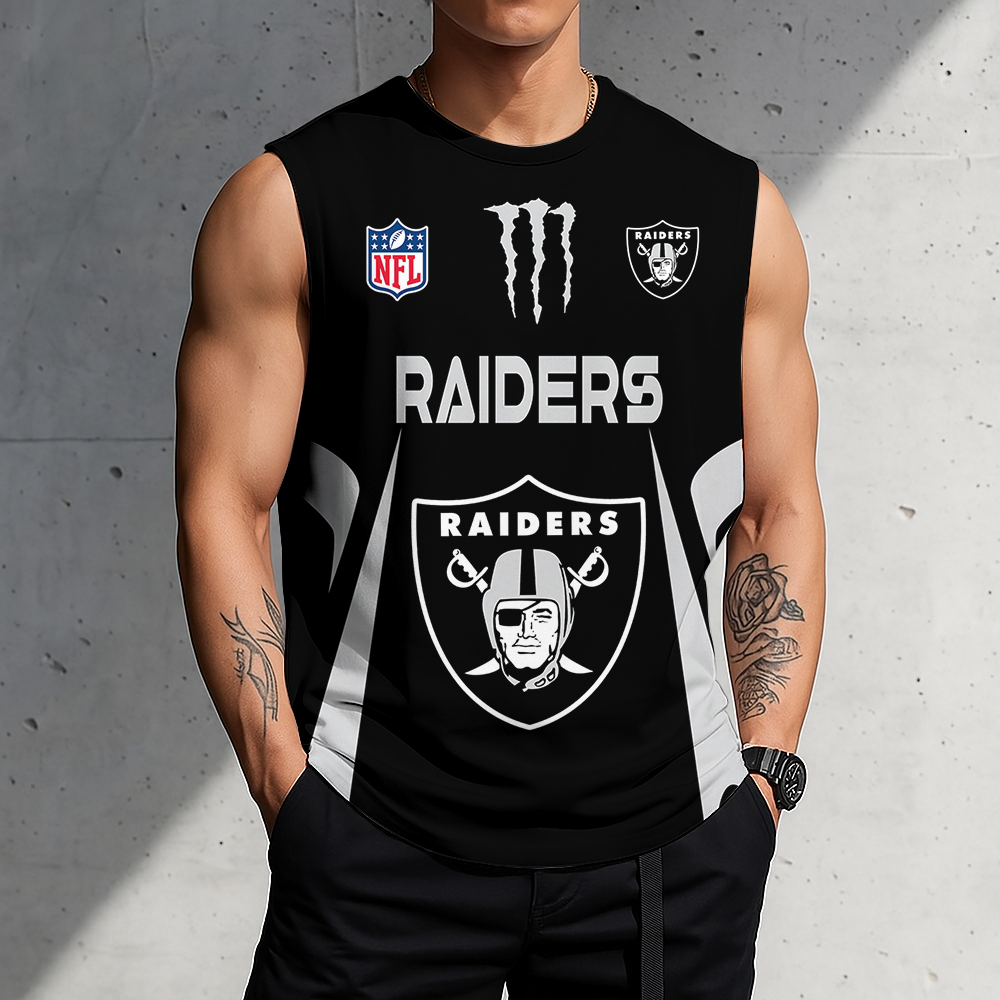 SPECIAL EDITION - NEW CUSTOMIZED NFL07 LVR LAS VEGAS RAIDERS MEN'S GYM SHIRT