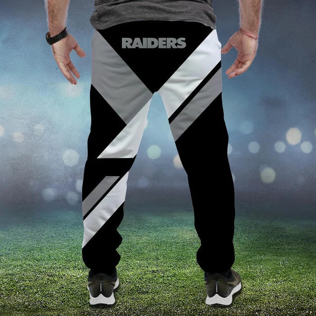 HOT DEAL - NEW CUSTOMIZED NFL07 LVR LAS VEGAS RAIDERS SWEATPANTS