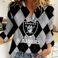 FINAL SALE - NEW CUSTOMIZED NFL07 LVR LAS VEGAS RAIDERS WOMEN CASUAL SHIRT FOR FAN