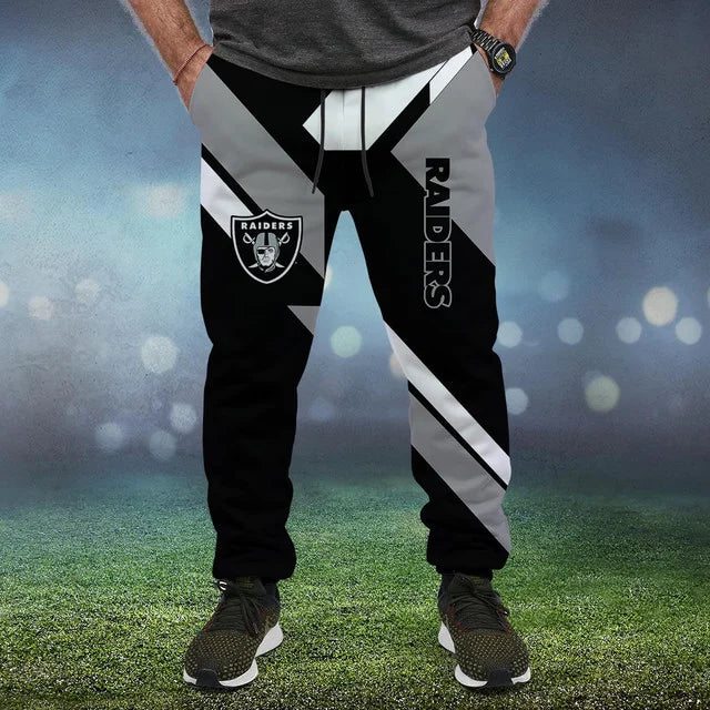 HOT DEAL - NEW CUSTOMIZED NFL07 LVR LAS VEGAS RAIDERS SWEATPANTS