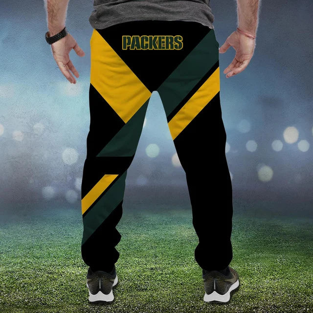 HOT DEAL - NEW CUSTOMIZED NFL08 GBP GREEN BAY PACKERS SWEATPANTS