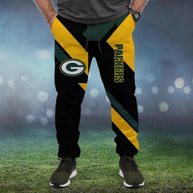 HOT DEAL - NEW CUSTOMIZED NFL08 GBP GREEN BAY PACKERS SWEATPANTS