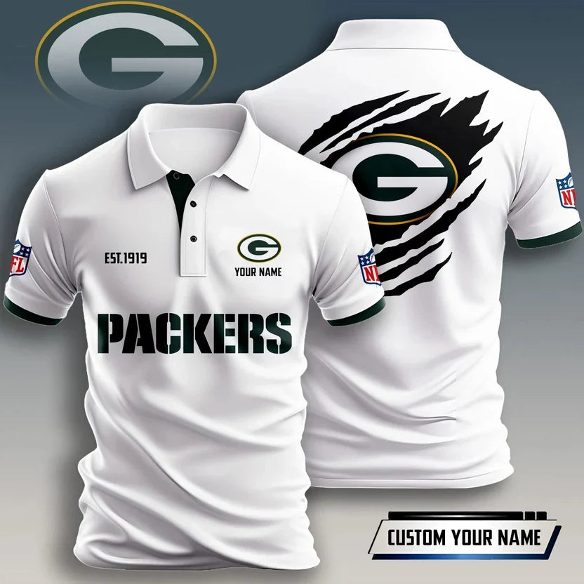 VIRAL EDITION - NEW CUSTOMIZED NFL08 GBP GREEN BAY PACKERS T-SHIRT, POLO SHIRT, ZIP POLO SHIRT, HOODIE, ZIP HOODIE & SWEATSHIRT