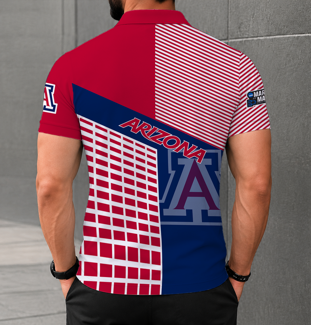 EXCLUSIVE  EDITION - NEW CUSTOMIZED NCAA MAM09 ARW ARIZONA WILDCATS POLO SHIRT