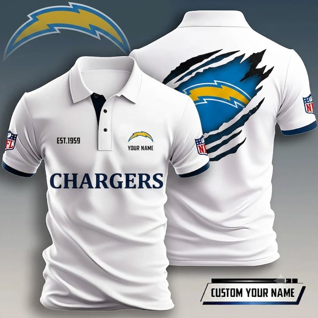 VIRAL EDITION - NEW CUSTOMIZED NFL09 LAC LOS ANGELES CHARGERS T-SHIRT, POLO SHIRT, ZIP POLO SHIRT, HOODIE, ZIP HOODIE & SWEATSHIRT