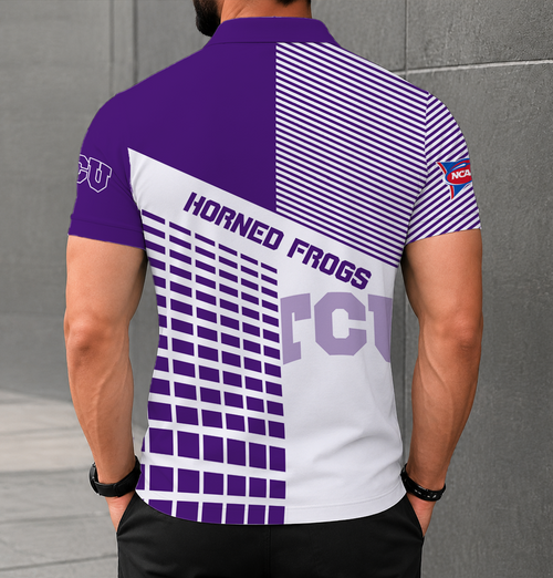 ELITE EDITION - NEW CUSTOMIZED NCAA FBS09 THF TCU HORNED FROGS POLO SHIRT