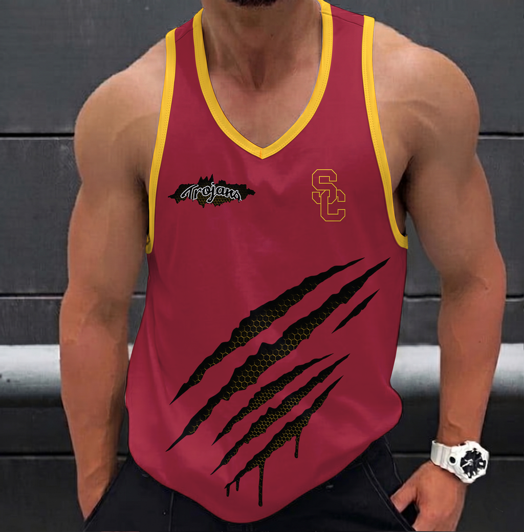 VIRAL EDITION - NEW CUSTOMIZED NCAA CWS09 USC USC TROJANS UNISEX TANK TOP