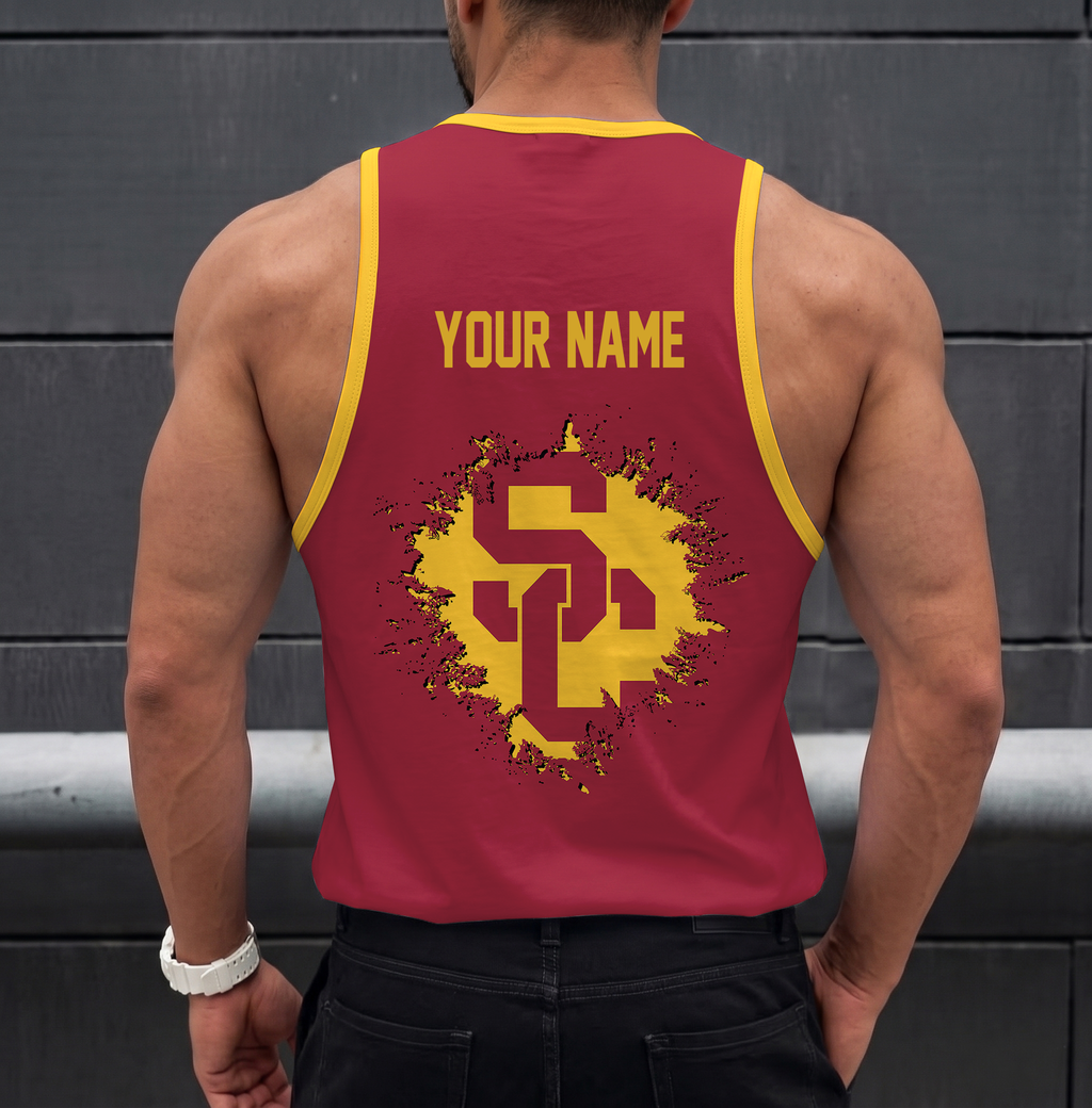 VIRAL EDITION - NEW CUSTOMIZED NCAA CWS09 USC USC TROJANS UNISEX TANK TOP