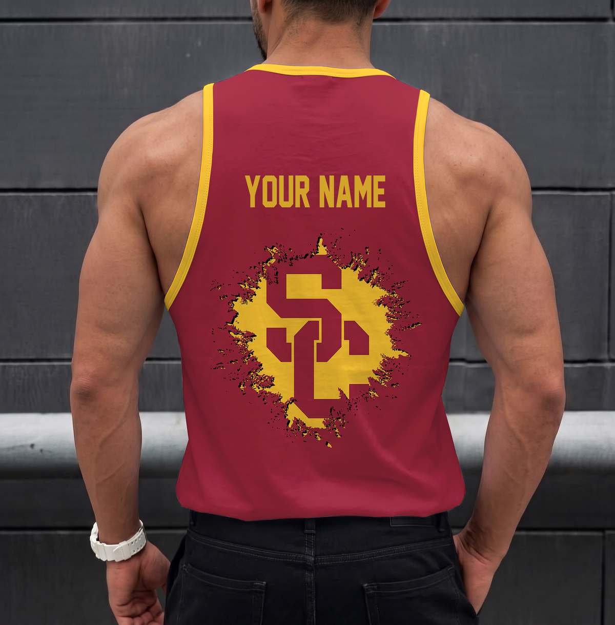 VIRAL EDITION - NEW CUSTOMIZED NCAA CWS09 USC USC TROJANS UNISEX TANK TOP