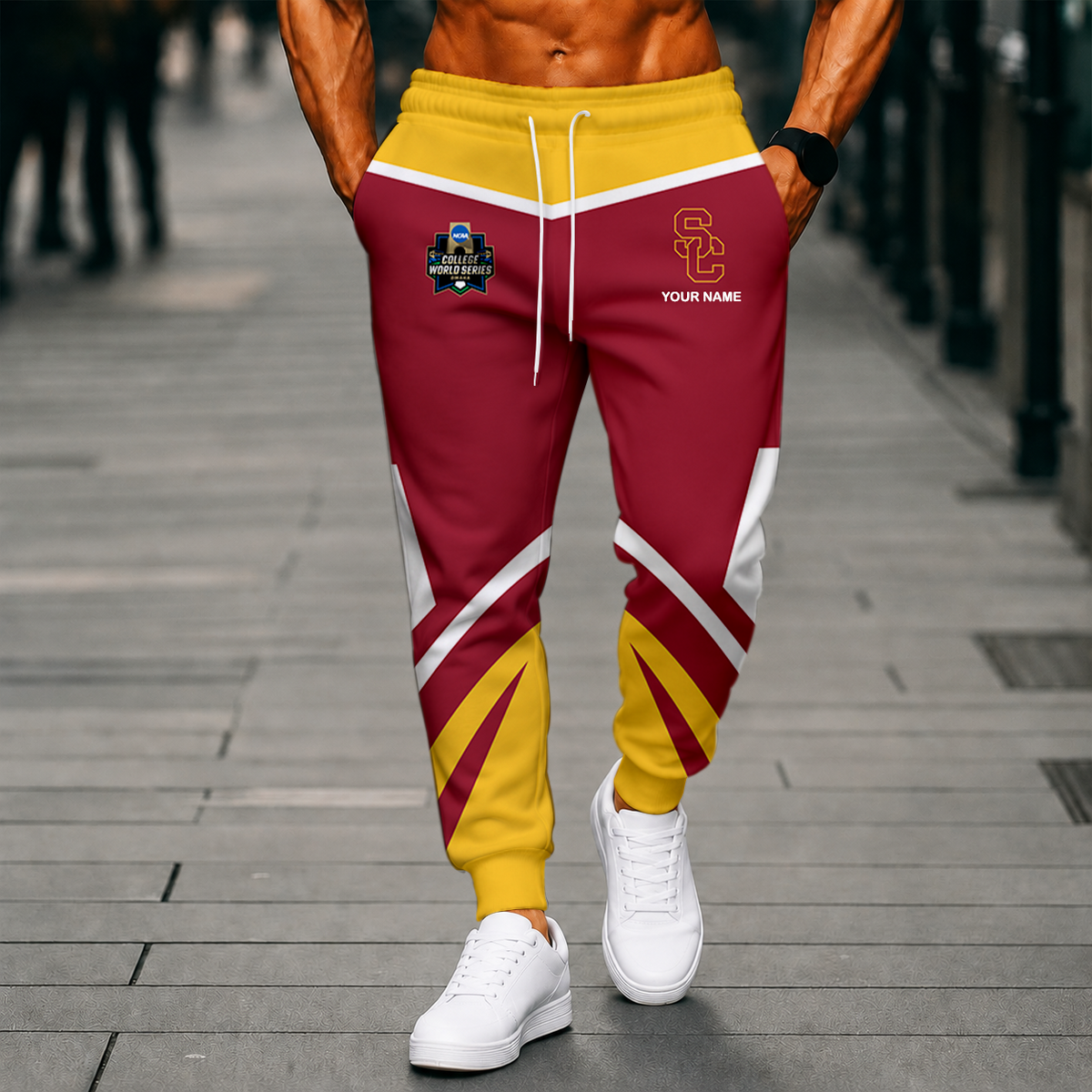 VIRAL EDITION - NEW CUSTOMIZED NCAA CWS09 USC USC TROJANS SWEATPANTS