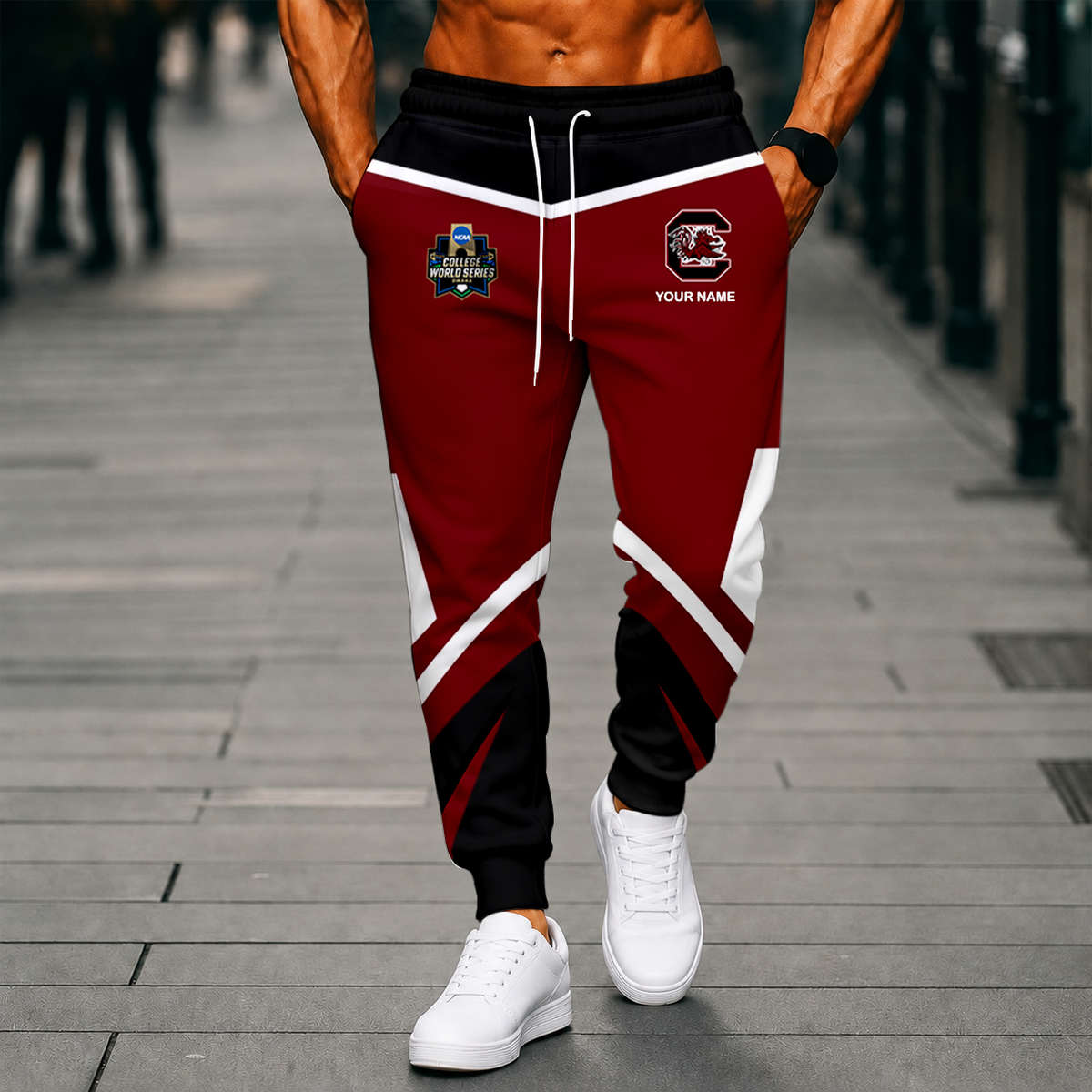 VIRAL EDITION - NEW CUSTOMIZED NCAA CWS10 SCG SOUTH CAROLINA GAMECOCKS SWEATPANTS