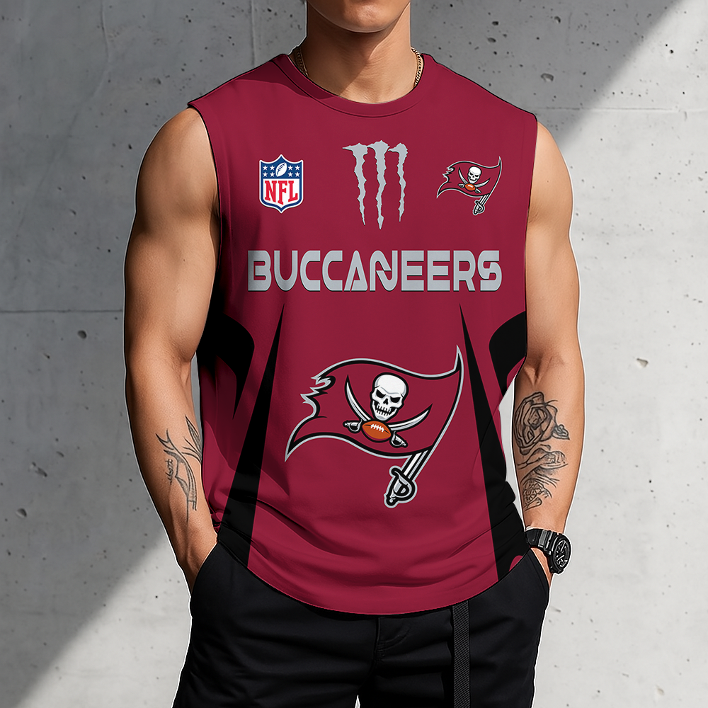 SPECIAL EDITION - NEW CUSTOMIZED NFL10 TBB TAMPA BAY BUCCANEERS MEN'S GYM SHIRT