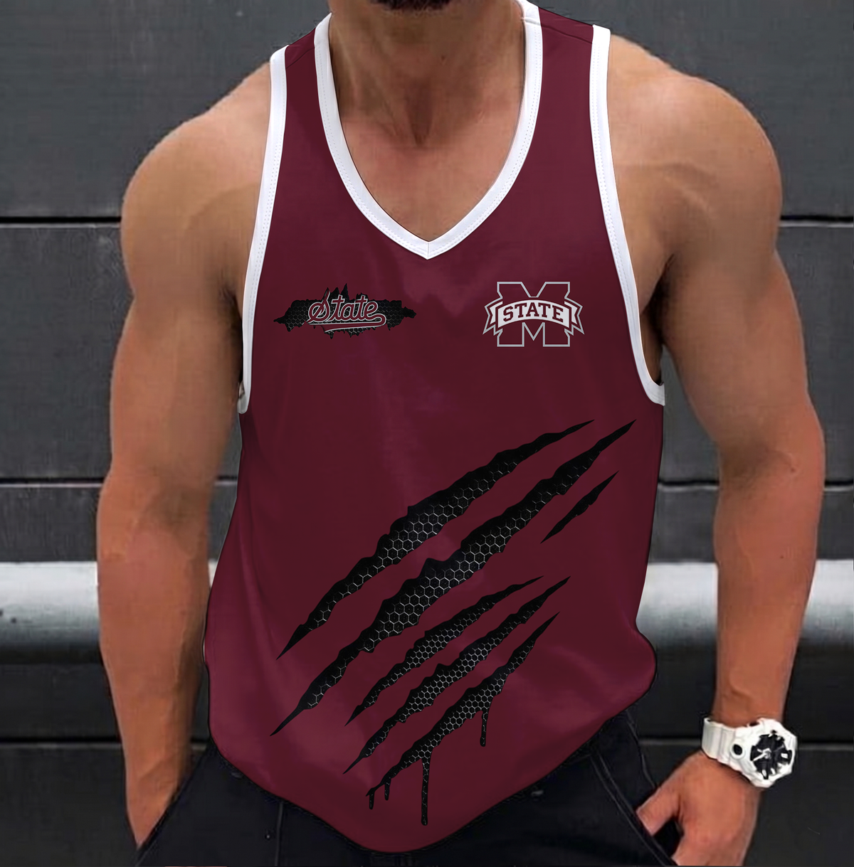 VIRAL EDITION - NEW CUSTOMIZED NCAA CWS11 MSB MISSISSIPPI STATE BULLDOGS UNISEX TANK TOP