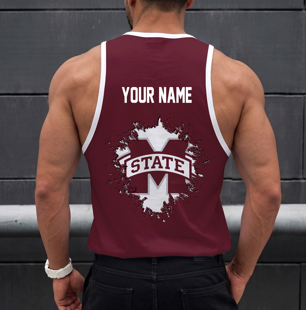 VIRAL EDITION - NEW CUSTOMIZED NCAA CWS11 MSB MISSISSIPPI STATE BULLDOGS UNISEX TANK TOP