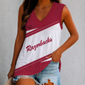 LIMITED EDITION - NEW CUSTOMIZED NCAA FBS12 AKR ARKANSAS RAZORBACKS WOMEN'S V-NECK TANK TOP