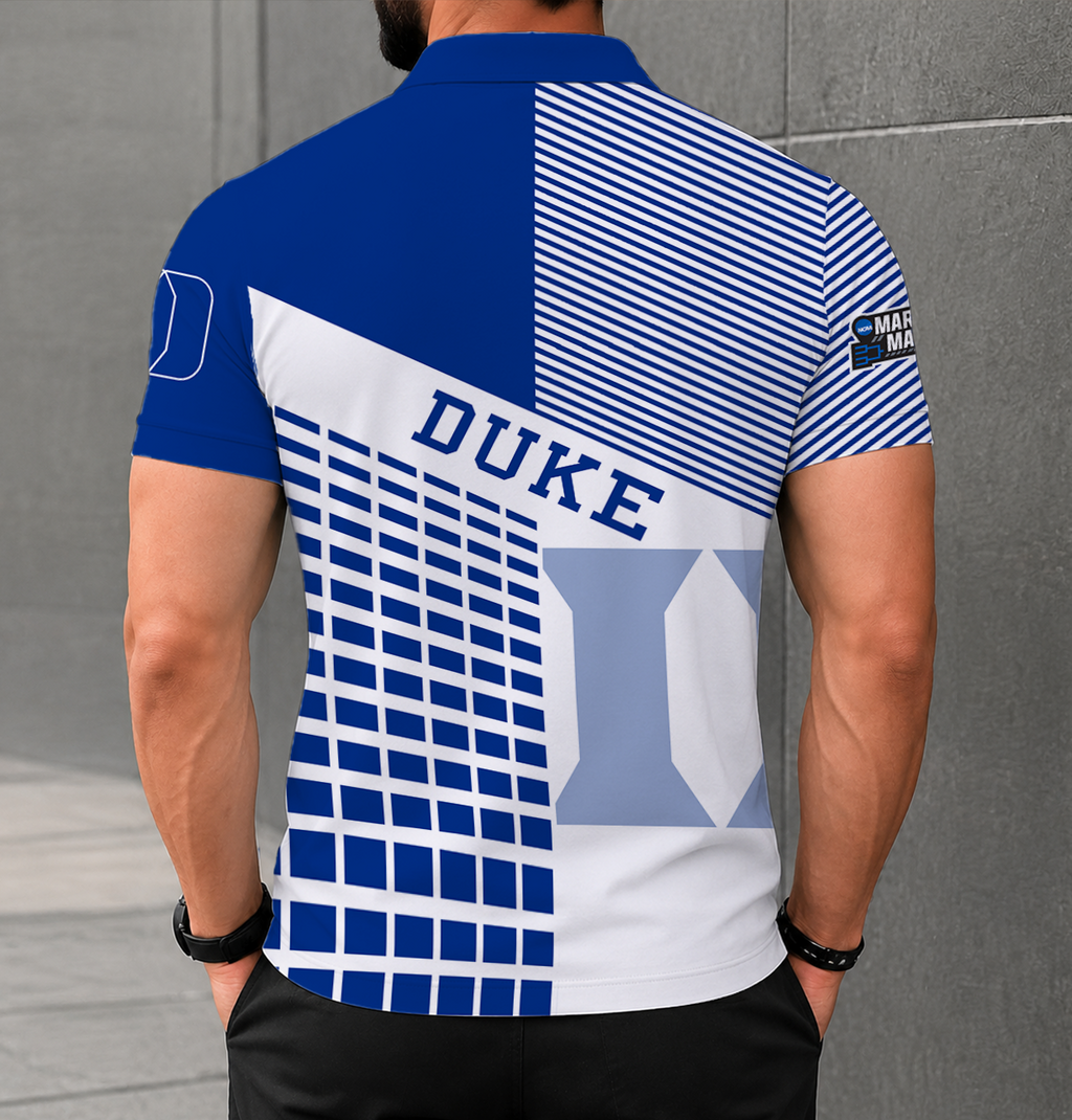 EXCLUSIVE  EDITION - NEW CUSTOMIZED NCAA MAM12 DLD DUKE BLUE DEVILS POLO SHIRT