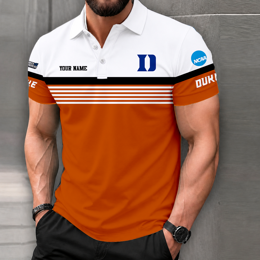 SPECIAL EDITION - NEW CUSTOMIZED NCAA MAM12 DLD DUKE BLUE DEVILS POLO SHIRT