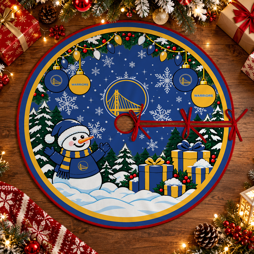 [FAN FAVORITE] NEW CUSTOMIZED NBA12 GSW GOLDEN STATE WARRIORS CHRISTMAS TREE SKIRT