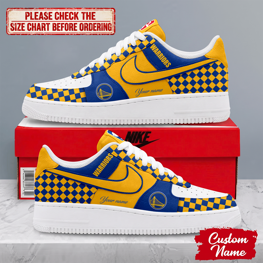 ELITE EDITION - NEW CUSTOMIZED NBA12 GSW GOLDEN STATE WARRIORS AF1 SNEAKERS