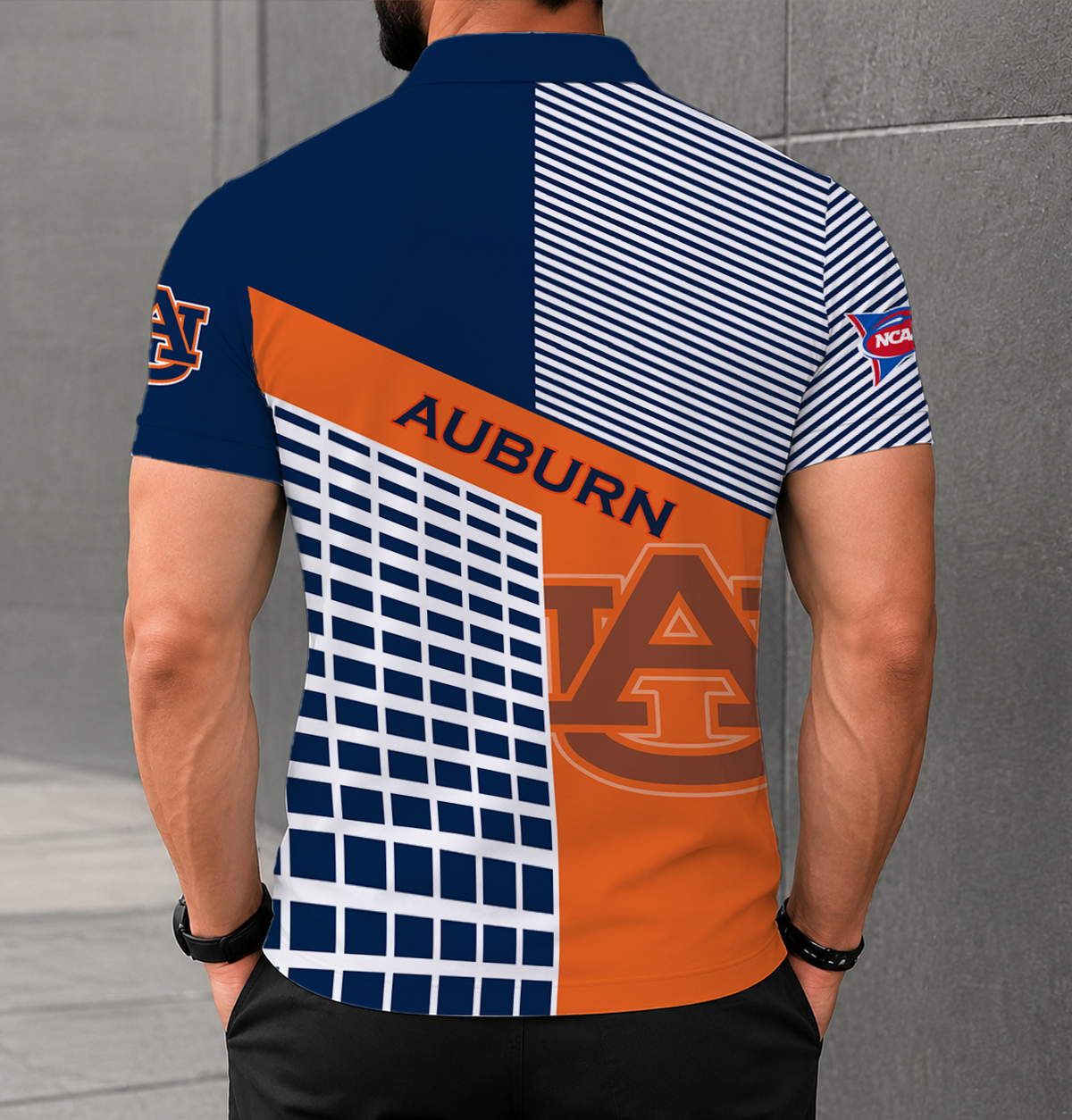 ELITE EDITION - NEW CUSTOMIZED NCAA FBS13 ABT AUBURN TIGERS POLO SHIRT