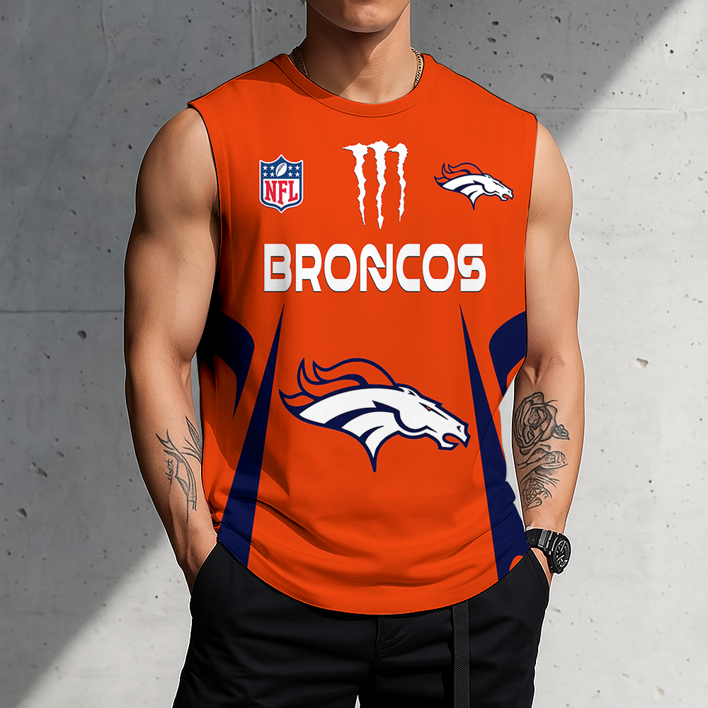 SPECIAL EDITION - NEW CUSTOMIZED NFL13 DVB DENVER BRONCOS MEN'S GYM SHIRT