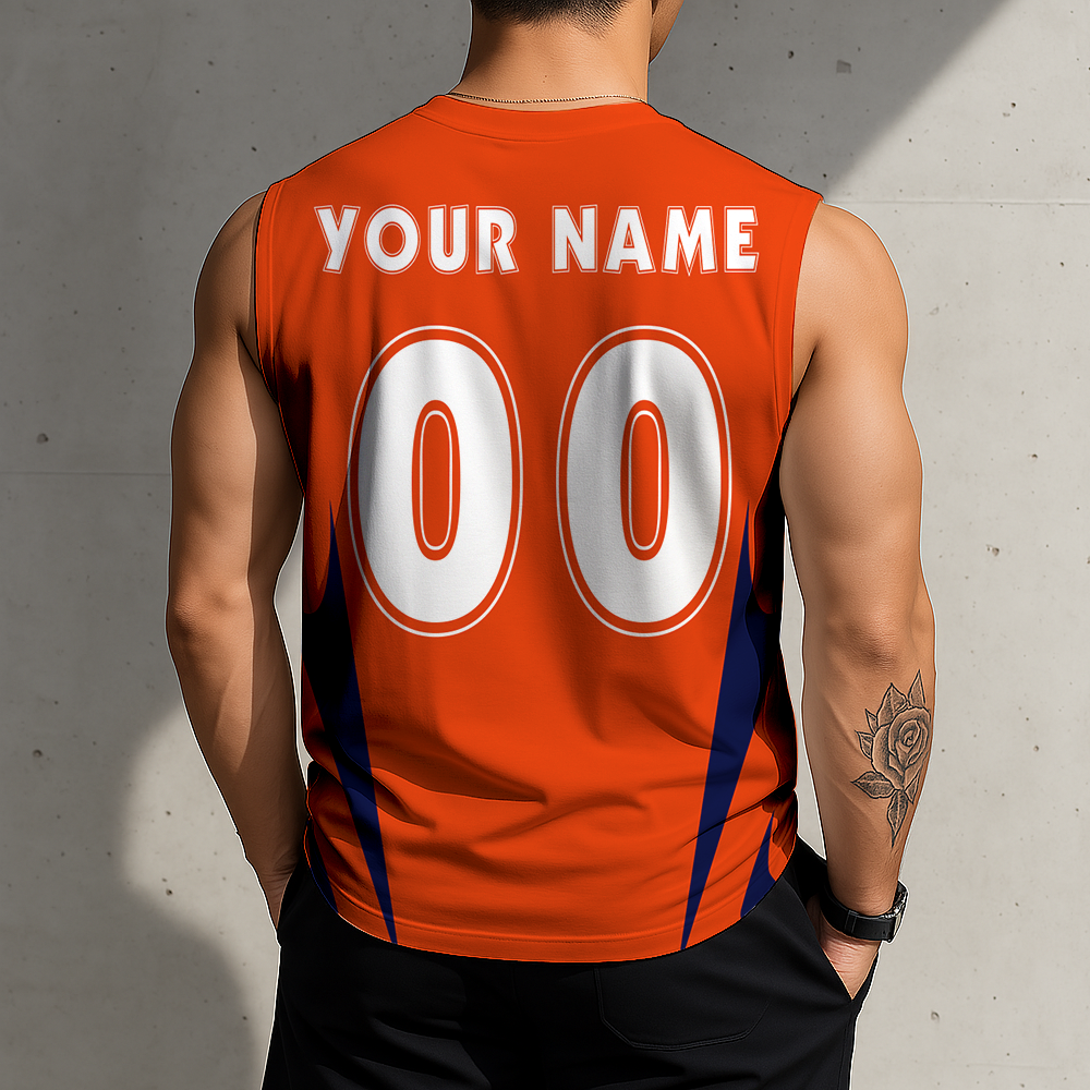 SPECIAL EDITION - NEW CUSTOMIZED NFL13 DVB DENVER BRONCOS MEN'S GYM SHIRT