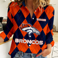 FINAL SALE - NEW CUSTOMIZED NFL13 DVB DENVER BRONCOS WOMEN CASUAL SHIRT FOR FAN